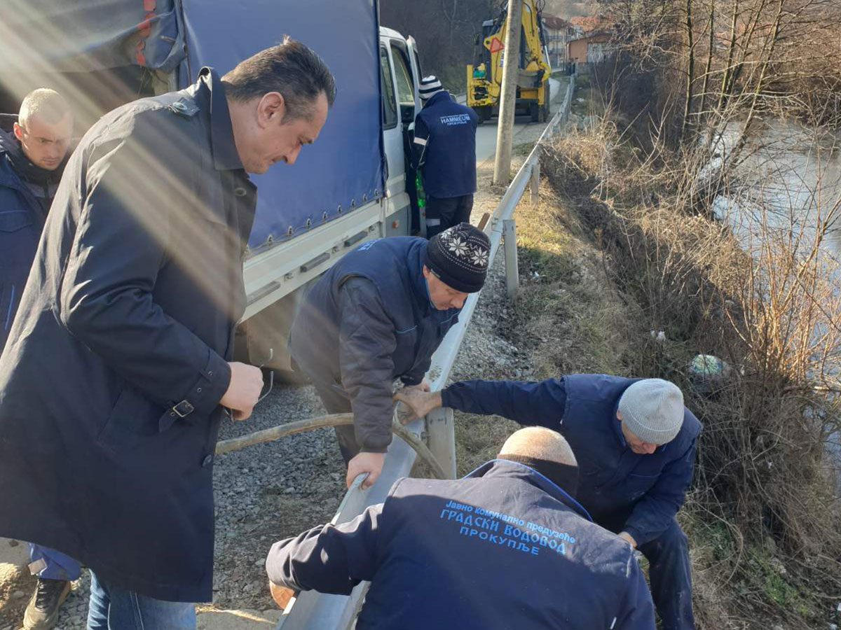 Радови на водоводној мрежи према Горњој Драгањи